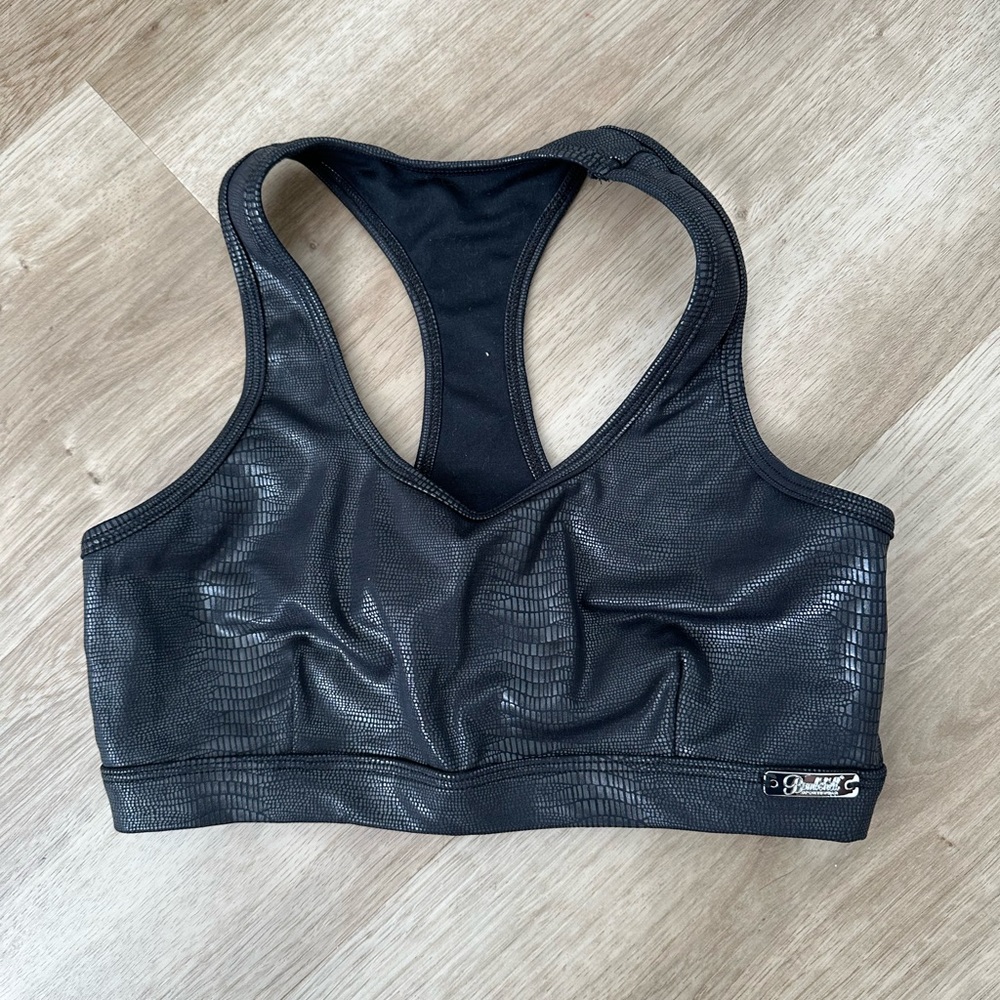 Shiny sports bra